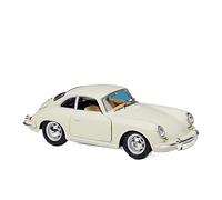 HUIPENPP Modelo De Coche Clásico De Aleación De Metal Fundido A Presión, Modelo De Coche A Escala 1:24 para Porsche 356B Coupé Modelo de Coche estático(Beige)