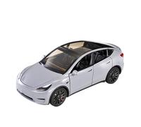 HUIPENPP Modelo De Coche De Aleación De Metal Fundido A Presión A Escala 1:24 para Tesla Model Y Decoración(Titanium)