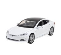 HUIPENPP Modelo De Coche De Aleación De Metal Fundido A Presión A Escala 1:32 para Tesla Model S Decoración(White)