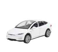 HUIPENPP Modelo De Coche De Aleación De Metal Fundido A Presión A Escala 1:32 para Tesla Model X Decoración de colección(White)