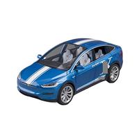 HUIPENPP Modelo De Coche De Aleación Fundido A Presión 1:20 para Tesla Model X Decoración(Blue)