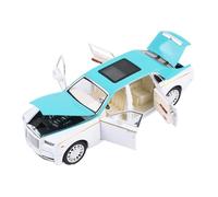 HUIPENPP Modelo De Coche De Aleación Fundido A Presión En Metal, Escala 1:24, para Rolls-Royce Phantom Decoración de colección(Blue White)