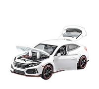 HUIPENPP Modelo De Coche De Aleación Fundido A Presión, Modelo De Metal 1:32 para Honda Civic Type R Decoración(White)