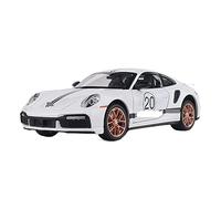 HUIPENPP Modelo De Coche De Metal Fundido A Presión A Escala 1:24 para Porsche 911 Targa Turbo S Decoración de colección(White)