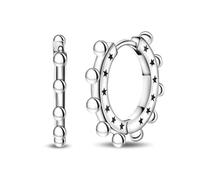 HUIPOJUE Pendientes hipoalergénicos para mujer, delicados aretes de circonita cúbica, regalos de joyería para niñas, S, Plata, Circonia cúbica