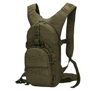 HUIPYOU Mochila Militar Camuflaje 15L Bicicleta Casual Impermeable Multibolsillo Duradero Viaje Tactico Senderismo Trekking Montañismo Deportiva Pequeña Bolso Verde Militar