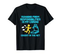 Huir de Las responsabilidades es mi Cardio Retro Pixel Art Camiseta