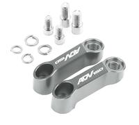 HUISI 2 piezas de soporte de extensión elevador de espejos de motocicleta universales, accesorios compatibles con ADV150 ADV 150 150ADV, extensión de espejo retrovisor(Silver)