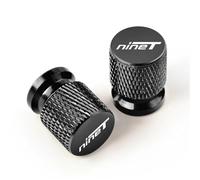 HUISI 2 tapas for válvula de neumático de motocicleta, tapa de válvula de aire, accesorios de aluminio CNC, compatibles con BMW R NINET NINE T 2014-2024, universales.(Black)