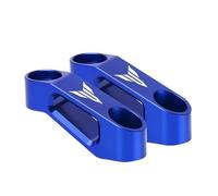 HUISI Accesorios de motocicleta compatibles con Yamaha MT-01, MT03, MT 07, MT09, MT10, MT125, MT07, MT-03, MT 09, MT-10. Adaptador y extensor de espejo retrovisor.(MT LOGO BLUE)