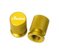 HUISI Accesorios for motocicletas, tapas de válvula de neumático CNC, tapones de cubierta de vástago de aire compatibles con Indian FTR 1200 S FTR1200 Carbon/Rally Chief Vintage Scout(Gold)