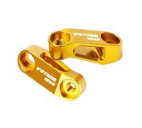HUISI Adaptador de extensión for espejos retrovisores de motocicleta, compatible con SUZUKI V-STROM 1050 Vstrom 1050 V Strom 1050 DL1050 2019-2022(Gold)