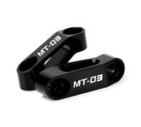 HUISI Adaptador extensor de espejo retrovisor compatible con Yamaha MT03, MT07 y MT09. Base elevadora for espejos retrovisores. Soporte de extensión for accesorios de motocicleta.(MT03 Black)