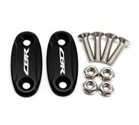 HUISI Ajuste for CBR1000RR CBR 1000RR 2004 2005 2006 2007 Base de espejo retrovisor de motocicleta parabrisas eliminador de accionamiento cubierta de orificio de espejo(Black)