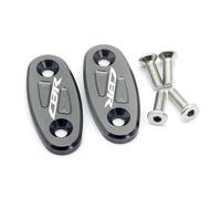 HUISI Ajuste for CBR250R CBR300R CBR500R CBR650F CBR650R cubierta del orificio del espejo retrovisor de la motocicleta eliminador de accionamiento del parabrisas(Silver)