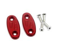 HUISI Ajuste for CBR250R CBR300R CBR500R CBR650F CBR650R cubierta del orificio del espejo retrovisor de la motocicleta eliminador de accionamiento del parabrisas(Red No logo)