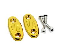 HUISI Ajuste for CBR250R CBR300R CBR500R CBR650F CBR650R cubierta del orificio del espejo retrovisor de la motocicleta eliminador de accionamiento del parabrisas(Gold No logo)