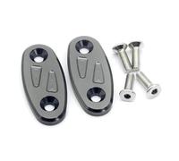 HUISI Ajuste for CBR250R CBR300R CBR500R CBR650F CBR650R cubierta del orificio del espejo retrovisor de la motocicleta eliminador de accionamiento del parabrisas(Titanium No logo)