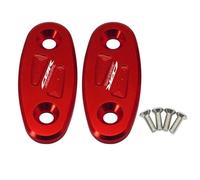 HUISI Ajuste for CBR650R CBR650F motocicleta parabrisas espejo agujero tapa CNC impulsado eliminadores cubierta(CBR650R Red)