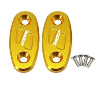 HUISI Ajuste for CBR650R CBR650F motocicleta parabrisas espejo agujero tapa CNC impulsado eliminadores cubierta(CBR Gold)
