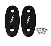 HUISI Ajuste for CBR650R CBR650F motocicleta parabrisas espejo agujero tapa CNC impulsado eliminadores cubierta(CBR650F Black)