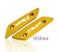 HUISI Ajuste for TMAX560 TECH MAX 2022 2023 2024, accesorios for motocicleta, cubierta con orificio for espejo, tapa eliminadora de accionada por parabrisas(Gold TMAX)