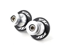 HUISI Ajuste for Yamaha YZF R1 R3 R6 R25 2000-2023 2021 2020 2019, Accesorios for Motocicleta M6, carretes basculantes de Aluminio, Tornillos Soporte Deslizante(Silver)