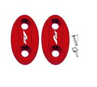 HUISI Ajuste for YZF-R1 R1 2009-2016 2017 2018 motocicleta CNC parabrisas espejo agujero cubierta impulsado eliminadores tapa accesorios Yzfr1(Red)