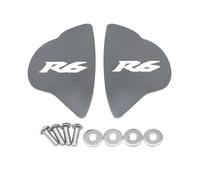 HUISI Ajuste for YZF-R6 R6 2017-2023 2024, cubierta del orificio espejo trasero parabrisas, tapa eliminadora de accionado, accesorios motocicleta(Silver)