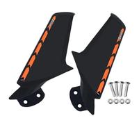 HUISI Ajuste for ZX-6R ZX6R ZX 6R 2003-2004 espejos retrovisores de motocicleta alerón lateral modificado carenado espejo retrovisor Winglets fijos(Matte Orange)