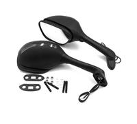 HUISI Ajuste universal for GSXR1000 K6 K7 K8 K9 Sv650 Sv650s Sv1000s Sv1000, espejo retrovisor de motocicleta, lámpara de luz de señal de aleación de aluminio.(Smoke A)