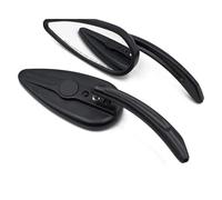 HUISI Ajuste universal for M10, compatible con Harley Street Glide Special Sportster 1200 883, espejo retrovisor de motocicleta modificado, fundición a presión CNC.(Black)