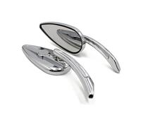 HUISI Ajuste universal for M10, compatible con Harley Street Glide Special Sportster 1200 883, espejo retrovisor de motocicleta modificado, fundición a presión CNC.(Electroplated)
