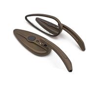HUISI Ajuste universal for M10, compatible con Harley Street Glide Special Sportster 1200 883, espejo retrovisor de motocicleta modificado, fundición a presión CNC.(Bronze)