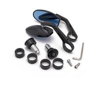 HUISI Ajuste Universal For Triumph, Espejo Retrovisor De Cristal Azul Personalizado,