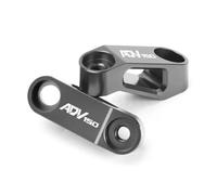 HUISI Compatible con ADV ADV150 ADV350 ADV 150 350, espejos retrovisores de aluminio CNC for motocicleta, soporte adaptador de extensión.(ADV150 Titanium)