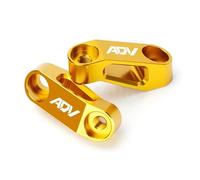 HUISI Compatible con ADV ADV150 ADV350 ADV 150 350, espejos retrovisores de aluminio CNC for motocicleta, soporte adaptador de extensión.(ADV Golden)