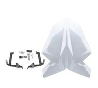 HUISI Compatible con Parabrisas KTM Duke 390 250 125, Deflector de Viento for Motocicleta Duke390 Duke250 Duke125 2017-2023(Grey and Bracket)