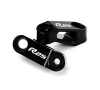 HUISI Compatible con Yamaha R25 R125 R 25 125, adaptador extensor de espejo retrovisor, base elevadora, soporte de extensión for espejos de motocicleta.(R25 Black)