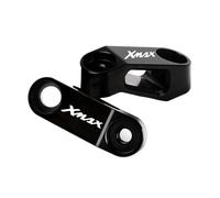 HUISI Compatible con Yamaha XMAX X MAX X-MAX 125 250 300 400 XMAX 300 400, accesorios for motocicletas, espejos retrovisores, extensión, adaptador elevador.(Black)