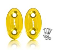 HUISI Cubierta del orificio espejo retrovisor de la motocicleta, tapa eliminadora impulsado por el parabrisas, compatible con S1000 RR S1000rr 2009-2017(Gold)