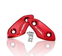 HUISI Eliminadores accionados de tapa espejo parabrisas, cubierta orificio compatible con Aprilia RS660 RSV4 1100, accesorios fábrica for motocicleta(Red RSV4)