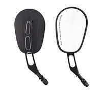 HUISI Espejo retrovisor lateral de 8 mm compatible con Harley Road King Touring XL 883 Sportster Dyna FXDF FLSTF Softail Springer V-ROD.(Black)