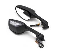 HUISI Espejo retrovisor modificado de aleación de aluminio for motocicleta Kawasaki ZX-10R 2011-2016, color negro, ajuste universal.