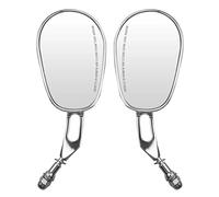 HUISI Espejos retrovisores laterales universales for motocicleta, compatibles con Harley Road King Touring XL883 Sportster 1200 XL1200C Dyna Softail (8 mm).