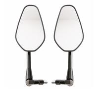 HUISI Espejos universales for motocicleta de 10 mm y 5/16 pulgadas, compatibles con Aprilia, Guzzi, MV Agusta, GY6, scooter, Dirt Street y quad.