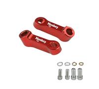 HUISI Extensión de espejo retrovisor for motocicleta Monkey Z125, Z120, Z 125, con logotipo Monkey(Red)