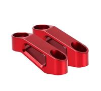 HUISI Extensión de espejos retrovisores de aluminio CNC, soporte adaptador, accesorios de motocicleta compatibles con ADV 350 ADV350 2022-23(NO LOGO Red)