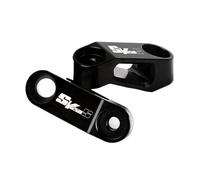 HUISI Extensión de espejos retrovisores for motocicleta, adaptador elevador, accesorios compatibles con Suzuki SV650, SV 650S, SV650, SV650S, 2021, 2022 y 2023.(SV650S Black)