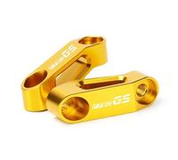 HUISI Extensor de espejo retrovisor de aluminio CNC for motocicleta BMW F750GS, F850GSAdv, F850GS Adventure, F900R, F900XR, espaciadores y adaptadores de extensión.(F750GS Gold)